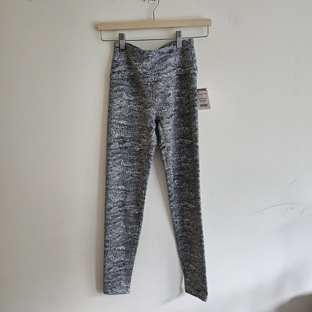 Kyodan Activewear Leggings Women’s Size XS Black White Heathered